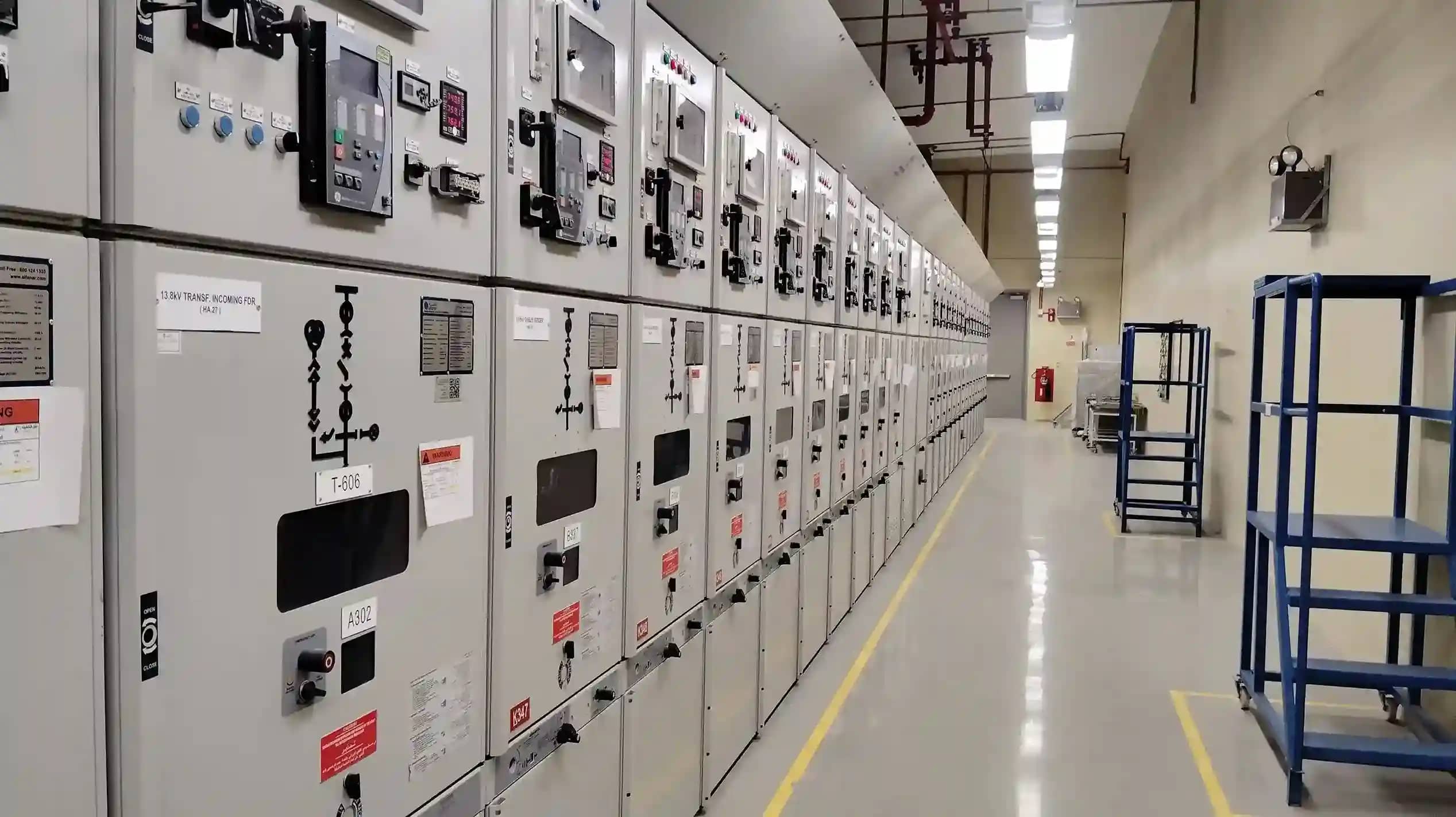 Industrial generator sets installed at a port site